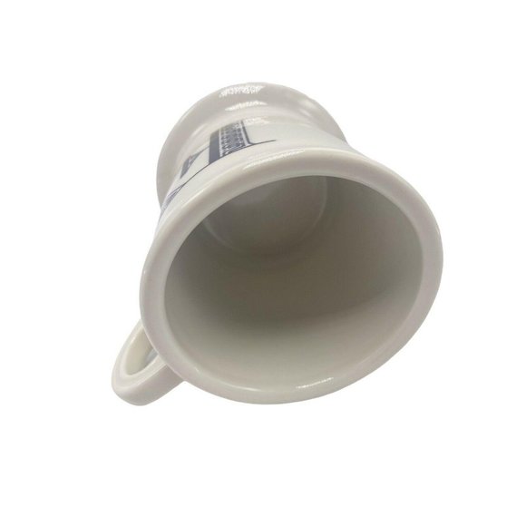 Anthropologie E Monogram Mug White Black Coffee Tea Ceramic Letter E - Picture 3 of 4